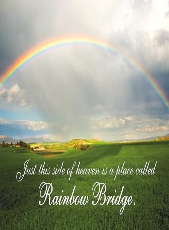Dog Speak Rainbow Bridge Pet Sympathy Card - Just This Side of Heaven Is a Place Called Rainbow Bridge - Loss of Dog or Cat Remembrance Card with Envelope - Image 3