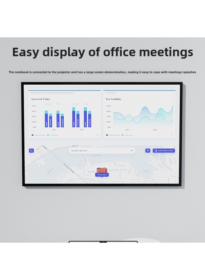 محول صغير لجهاز العرض عالي الدقة من Weixun بموصل USB Typec إلى HDMI مزدوج للاتصال بالهاتف المحمول - اللون: أسود (خطوط 0.15 متر) - Image 5