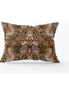 Cango Home Brown White Snake Leopard Zebra Patterned Digital Print Throw Pillow Pillow Case - CGH369-3550 Double Sided Printed 