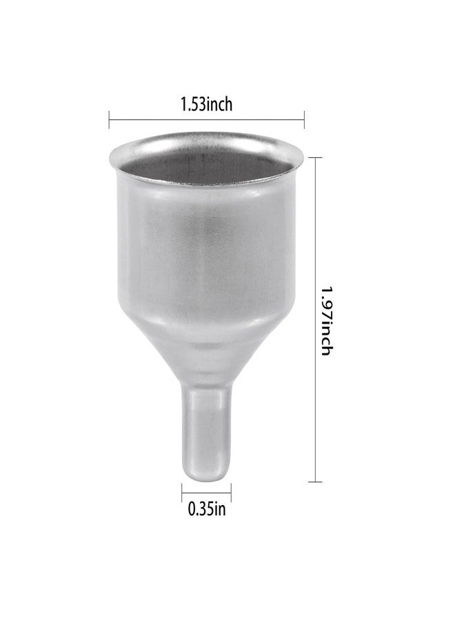 كابكس قمع صغير متعدد الأغراض من الفولاذ المقاوم للصدأ من كاباكس، مناسب لقوارير المشروبات الكحولية، وزجاجات الزيوت العطرية، ومساحيق التوابل، وحشوات المكياج المنزلي، لون فضي، عبوة من قطعة واحدة - Image 2