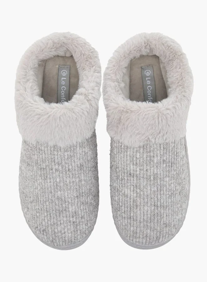 لو كونفورت Textured Slip-On Bedroom Slippers
