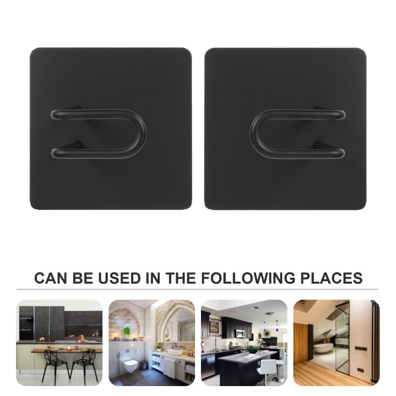 1 Pair of Stainless Steel Roll Tissue Rack Magnetic Toilet Paper Holder Multi-function Storage Hook - Image 1