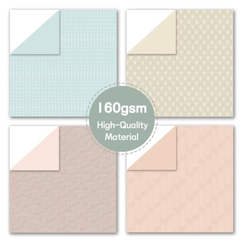 MIATTCLD Scrapbook Paper 12x12 Inch, 48 Sheets Pastel Decorative Craft Papers, Double Sided Patterned Background Paper for Scrapbooking Card Making Journaling Decor - Image 3
