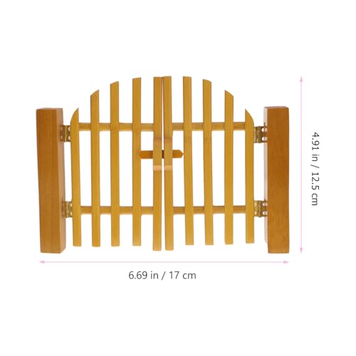NUOBESTY Miniature Fence Wood Picket Fence Wood Gate Door Fairy Garden Ornament DIY Crafts Dollhouse Decor (Assemble Required) - Image 2