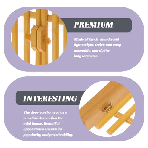 NUOBESTY Miniature Fence Wood Picket Fence Wood Gate Door Fairy Garden Ornament DIY Crafts Dollhouse Decor (Assemble Required) - Image 5