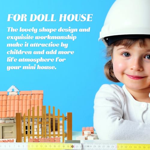 NUOBESTY Miniature Fence Wood Picket Fence Wood Gate Door Fairy Garden Ornament DIY Crafts Dollhouse Decor (Assemble Required) - Image 4