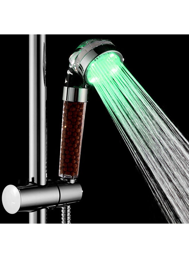 NIBEMINENT Automatic 12 LEDs 3 Colors Changing Light Shower Head Bath Sprinkler multicolour 23x7x7.5cm - Image 4