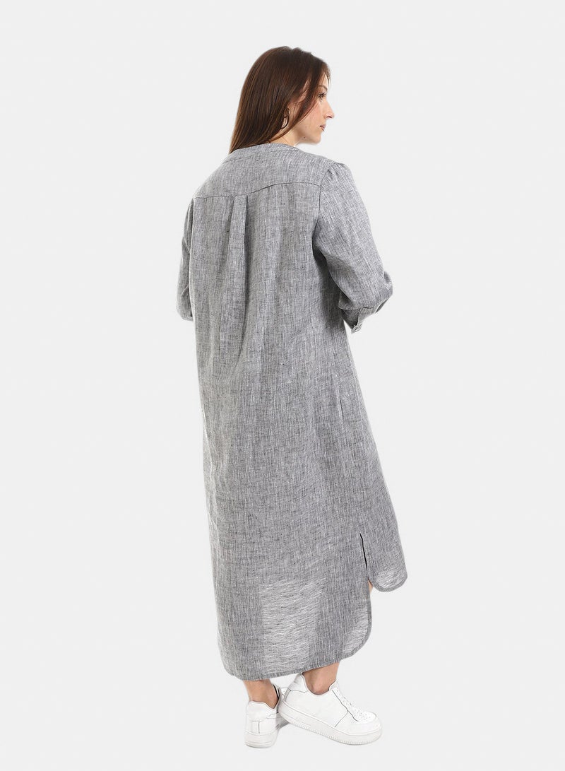 Fazzali Linen Shirt Dress - Image 3