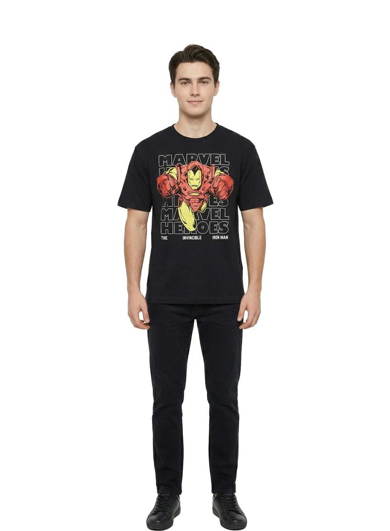 Marvel  Men’s Marvel Iron Man Oversized Drop Shoulder Graphic T-Shirt for Men | Best Price UAE