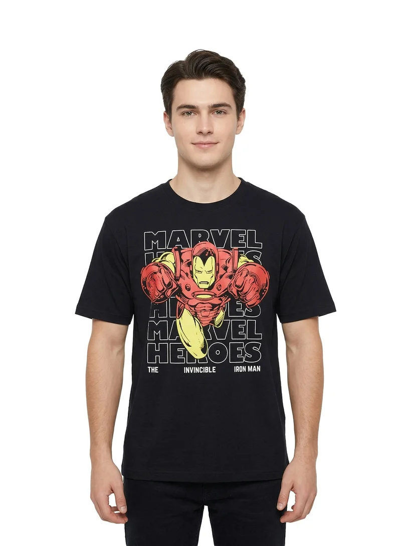 مارفل Men’s Marvel Iron Man Oversized Drop Shoulder Graphic T-Shirt