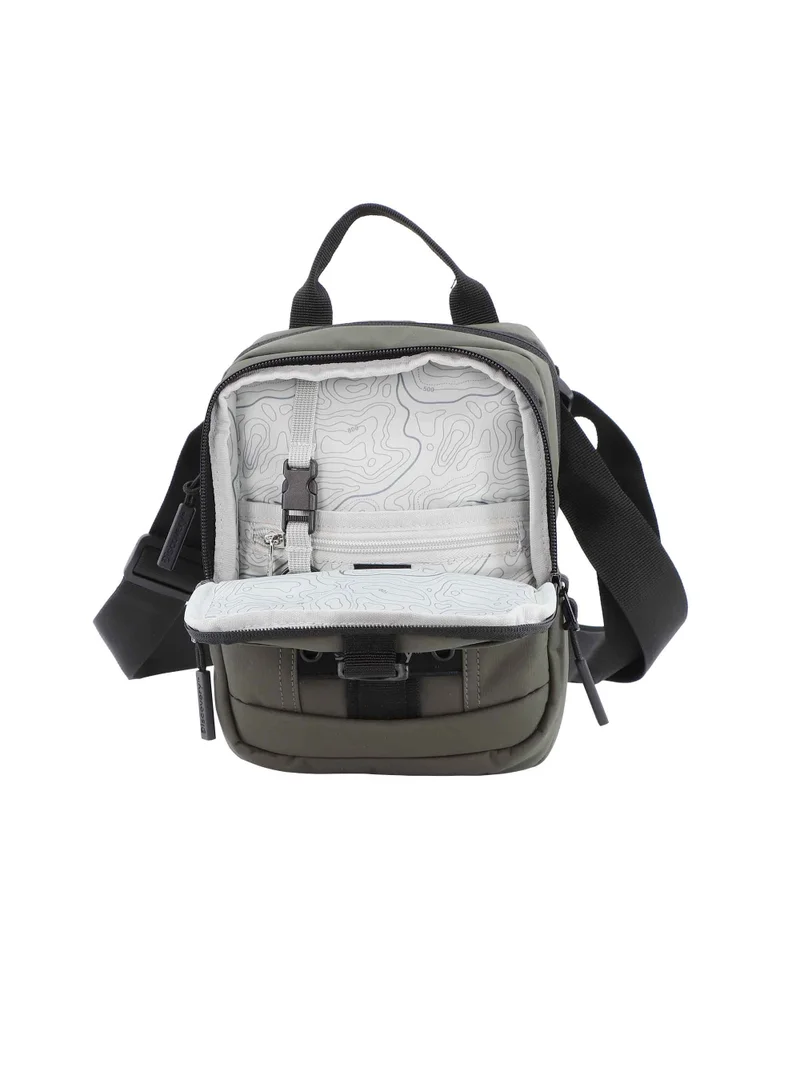 Discovery Discovery SHIELD RPET Polyester Utility Bag Khaki, Zipper Compartment Casual Shoulder Bag For Men And Women Removable Shoulder Strap Secure RFID Pocket
