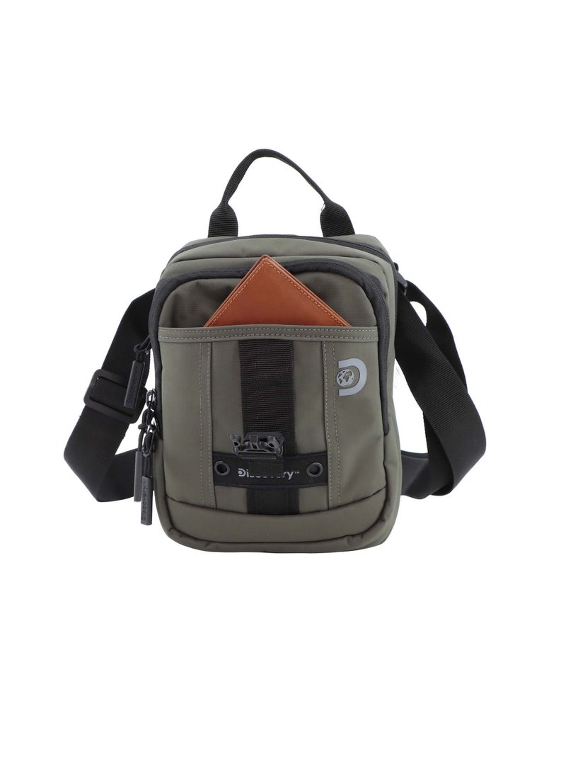 Discovery SHIELD RPET Polyester Utility Bag Khaki, Zipper Compartment Casual Shoulder Bag For Men And Women Removable Shoulder Strap Secure RFID Pocket - pzsku/ZCB08950DEE4C526670CDZ/45/_/1721990704/8cf1e68e-a918-49e9-84fa-b257ee58c3ad