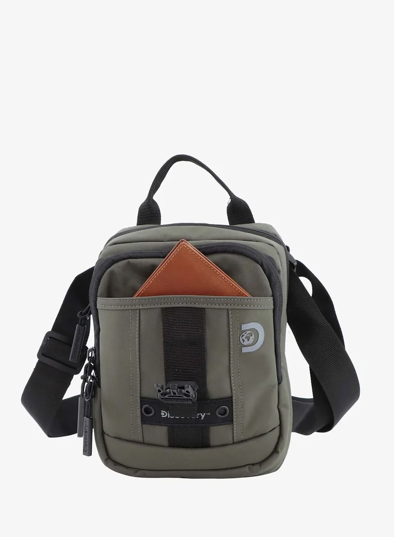 Discovery Khaki Discovery SHIELD RPET Polyester Utility Bag Khaki, Zipper Compartment Casual Shoulder Bag For Men And Women Removable Shoulder Strap Secure RFID Pocket  | Best Price UAE