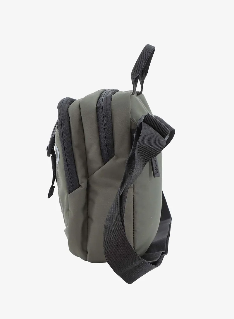 Discovery Khaki Discovery SHIELD RPET Polyester Utility Bag Khaki, Zipper Compartment Casual Shoulder Bag For Men And Women Removable Shoulder Strap Secure RFID Pocket  | Best Price UAE