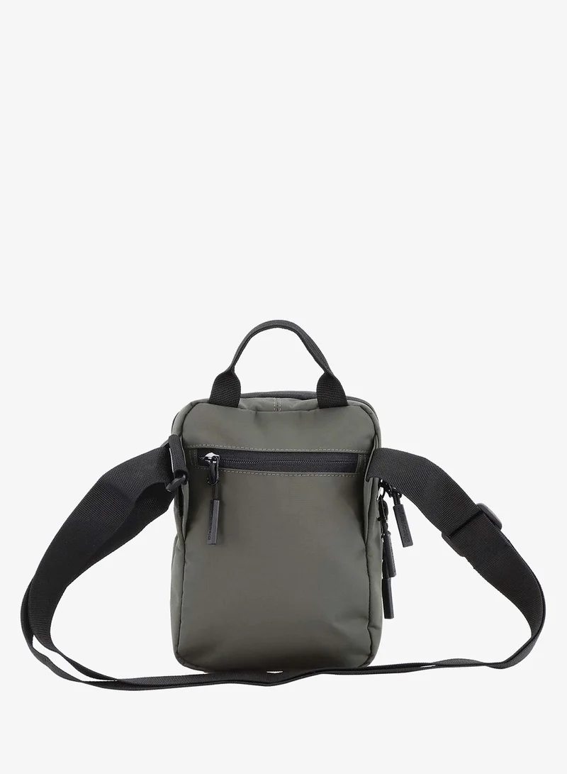 Discovery Khaki Discovery SHIELD RPET Polyester Utility Bag Khaki, Zipper Compartment Casual Shoulder Bag For Men And Women Removable Shoulder Strap Secure RFID Pocket  | Best Price UAE