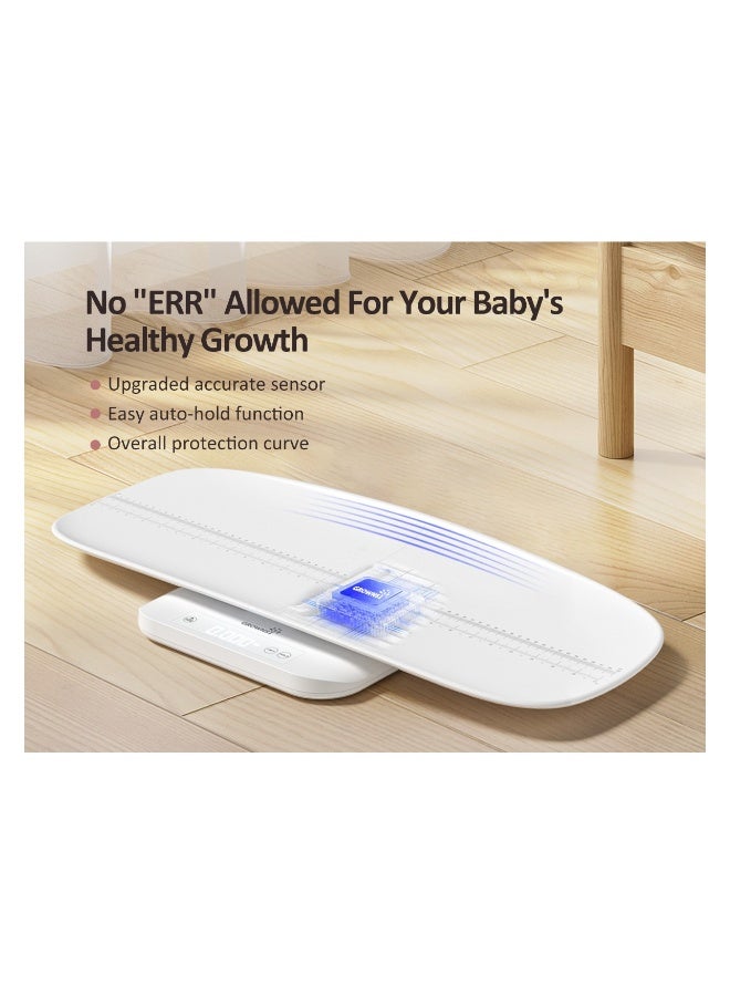 GROWNSY ميزان الأطفال، ميزان وزن الأطفال متعدد الوظائف، ميزان للحيوانات الأليفة للجرو، القط، ميزان للبالغين حتى 330 رطل، ميزان رقمي دقيق مع وظيفة الثبات، قياس ارتفاع 27 بوصة، 5 وحدات، شاشة LED - Image 3