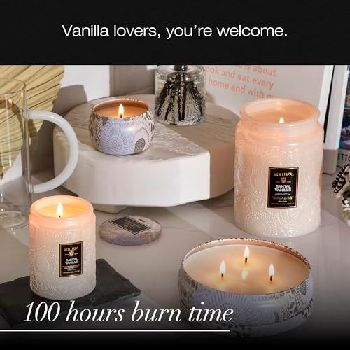 Voluspa Santal Vanille Candle, 18 oz, Coconut Wax Blend, Scented Candles for Home, 100 Hour Burn Time, Candle Jars - Image 5