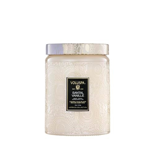 Voluspa Santal Vanille Candle, 18 oz, Coconut Wax Blend, Scented Candles for Home, 100 Hour Burn Time, Candle Jars - Image 1