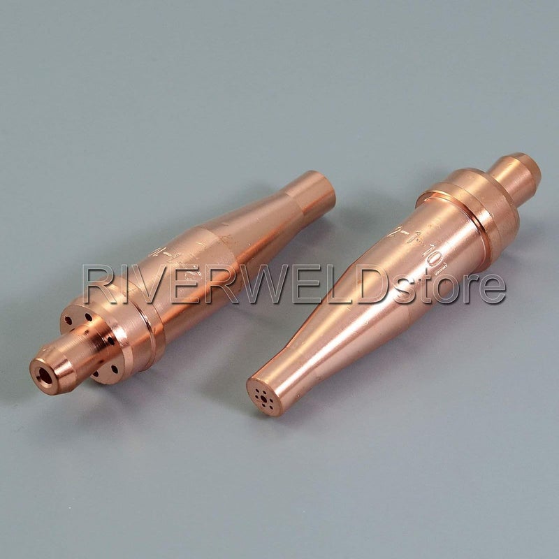 RIVERWELD Acetylene Cutting Tips 1-101 Size 6 & 6-1-101 for Victor-Style Oxygen Oxy Oxyfuel Cutter Torch Made of Copper Pack of 2 - Image 2