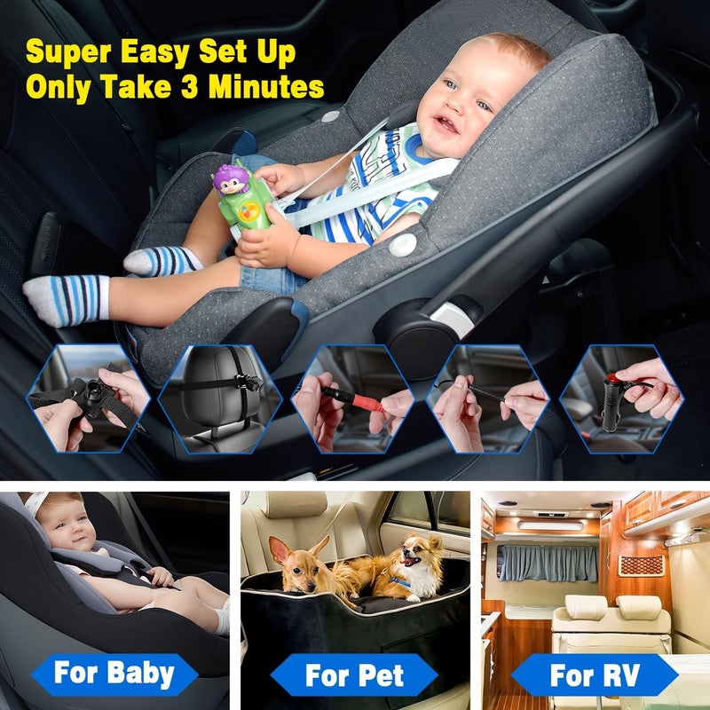 FEISIKE Baby Car Camera 43 Back Seat Baby Car Camera Mirror for Crystal Infrared Night Vision 360 Rotation  149 Wide View 3 Mins Easy Installation - Image 2