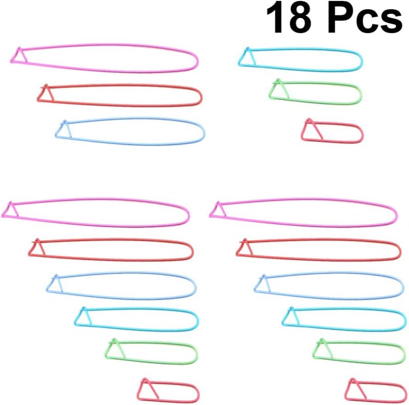 klarako 18pcs Aluminum Yarn Stitch Holders for Knitting Notions Crochet Random Color - Image 5