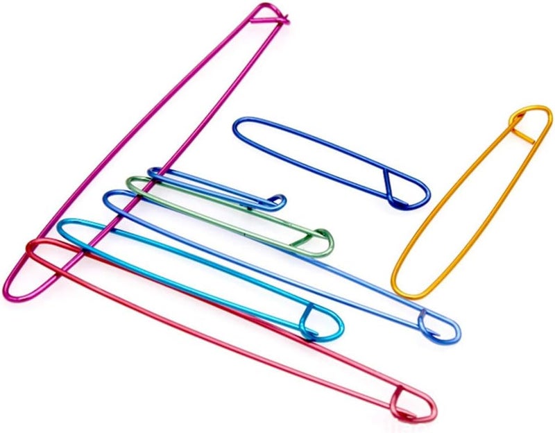 klarako 18pcs Aluminum Yarn Stitch Holders for Knitting Notions Crochet Random Color - Image 4