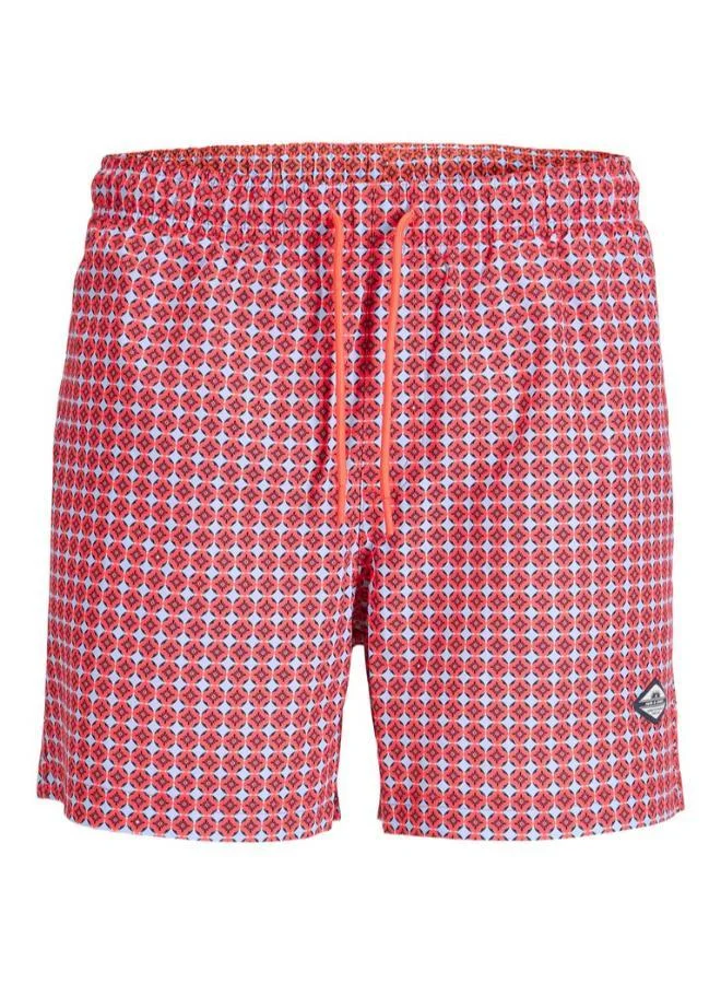 JACK & JONES  Printed Drawstring Swim Shorts for Men | Best Price UAE
