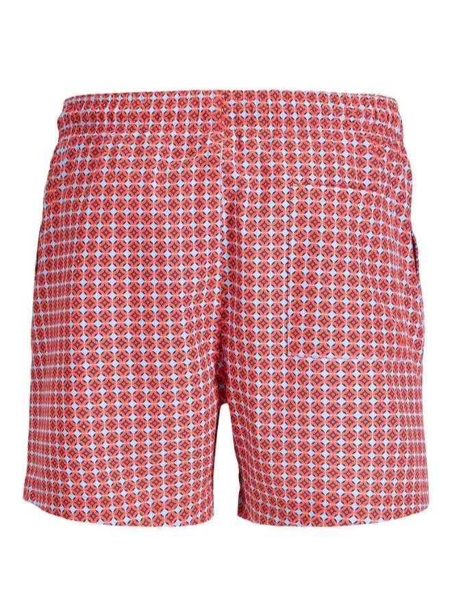JACK & JONES  Printed Drawstring Swim Shorts for Men | Best Price UAE