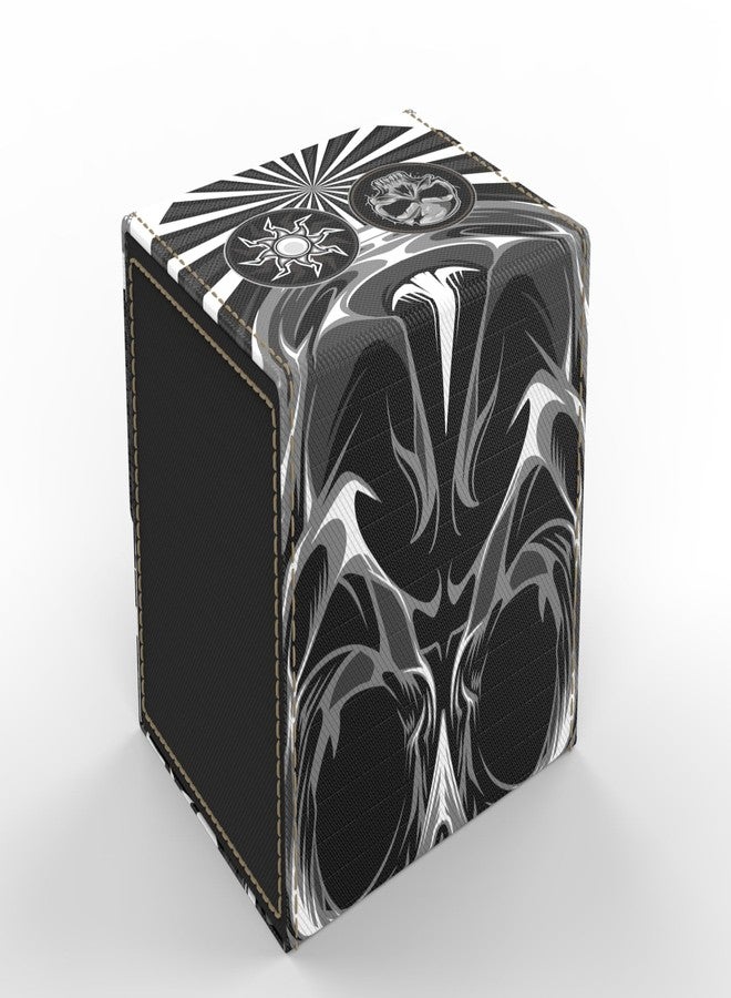 Realm Guard صندوق Realm Guard Vault - صندوق أوراق لعب TCG/MTG يحتوي على أكثر من 100 لون (أبيض/أسود) - Image 3