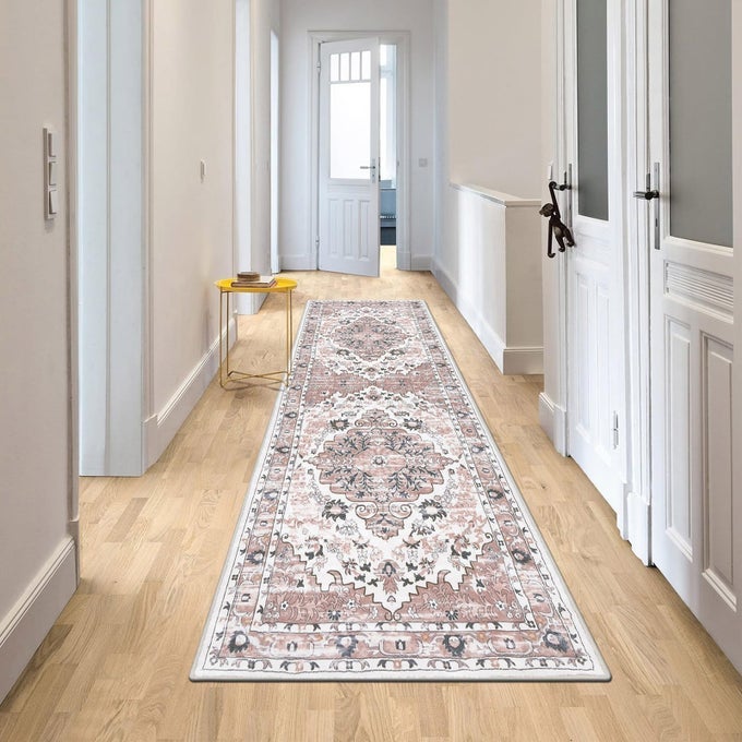 WASHABLE HALLWAY RUNNER RUGS 2X6 NON SLIP RUNNERS AREA RUG FOR ENTRYWAY KITCHEN BATHROOM BEDROOM LAUNDRY LIVING ROOM LONG NARROW LOWPILE FLOOR CARPET BOHO VINTAGE THROW MAT FOR KIDS ROOM