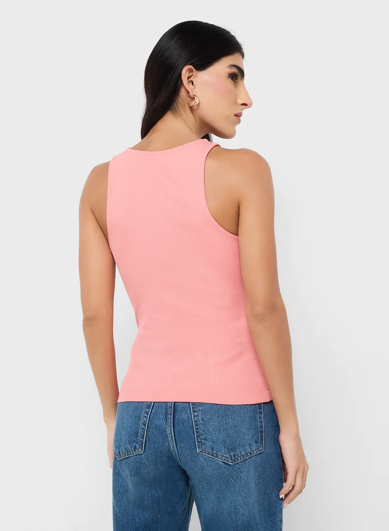 GUESS New Sleeveless Round Neck Guendalina Top