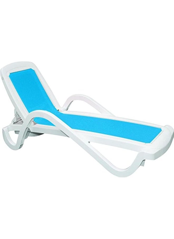 TRAMONTINA Since 1911,Made in Brazil-  CancÃºn Blue Polypropylene Sunlounger  - Image 4