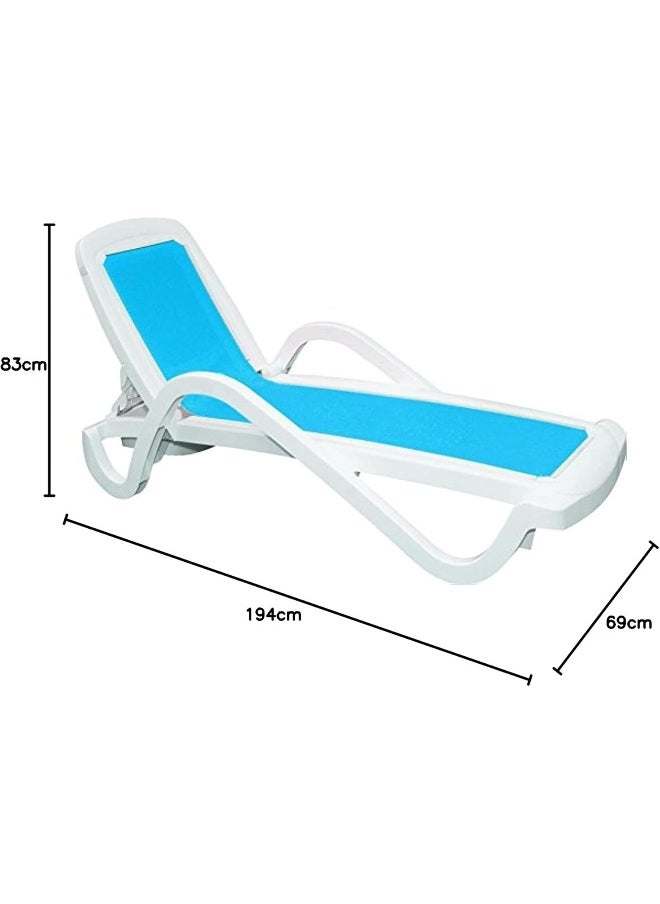 TRAMONTINA Since 1911,Made in Brazil-  CancÃºn Blue Polypropylene Sunlounger  - Image 3