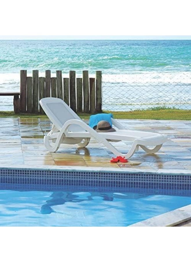 TRAMONTINA Since 1911,Made in Brazil-  CancÃºn Blue Polypropylene Sunlounger  - Image 2