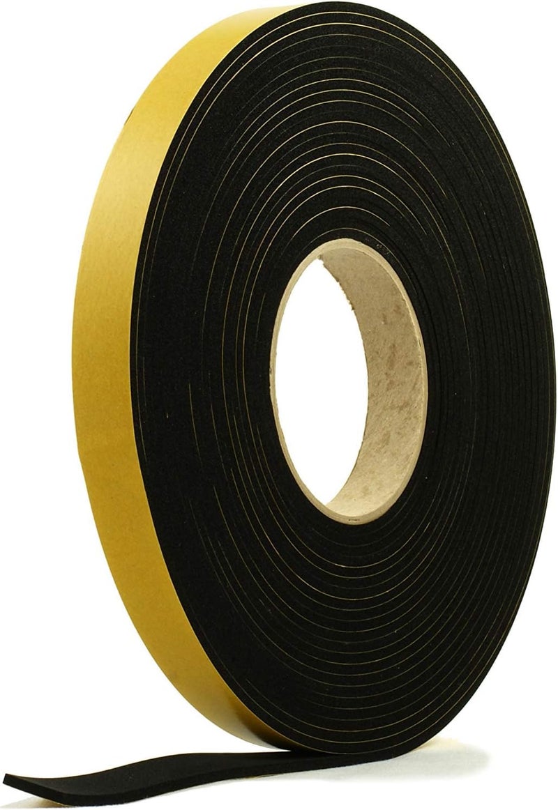 Rubber Stuff Neoprene Rubber Black Self-Adhesive Sponge Strip 20mm Wide x 3mm Thick x 10m Long - Image 1