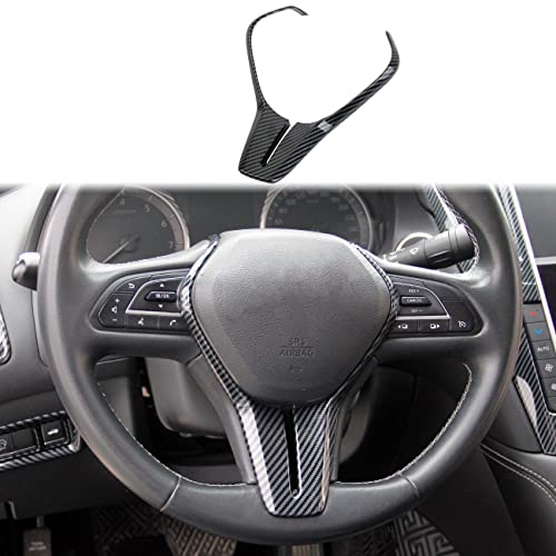 Steering Wheel Cover Molding Trims Accessoriess for Infiniti Q50 20142024 QX50 QX55 Q60 20172023 Carbon Fiber Pattern