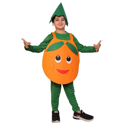 KAKU FANCY DRESSES Boy's Polyester Orange Fruits Costume (Orange, 5-6 Years) - Image 3