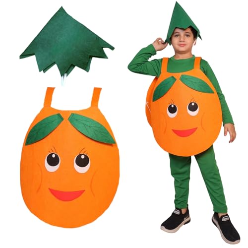 KAKU FANCY DRESSES Boy's Polyester Orange Fruits Costume (Orange, 5-6 Years) - Image 1