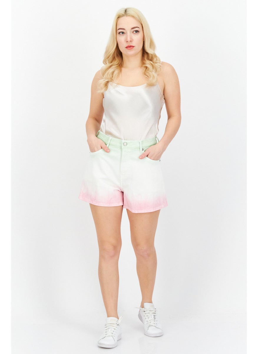Pepe Jeans Women Washed Denim Short, Green  - Image 4