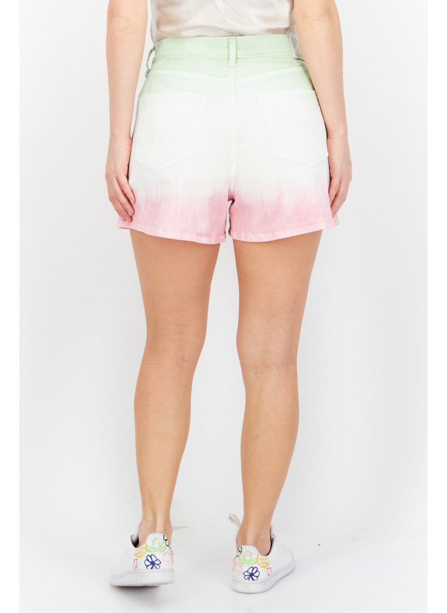 Pepe Jeans Women Washed Denim Short, Green  - Image 3