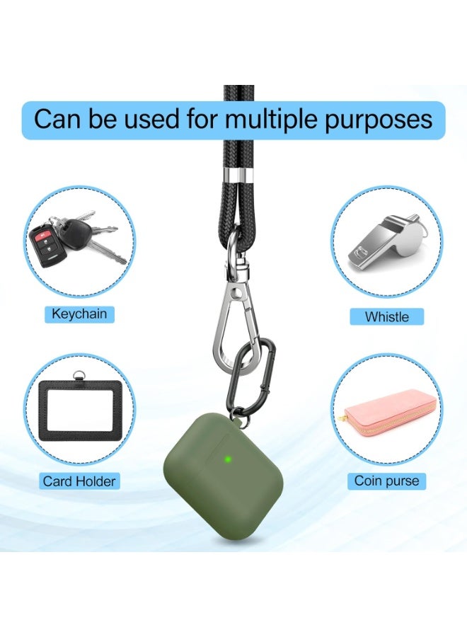 2 Pack Phone Lanyard, Adjustable Cell Phone Lanyard Crossbody Neck Strap & 2 Pack Phone Wrist Strap with 2 PcsTether Tabs Compatible for iPhone Android Smartphones-Black Grey - Image 5