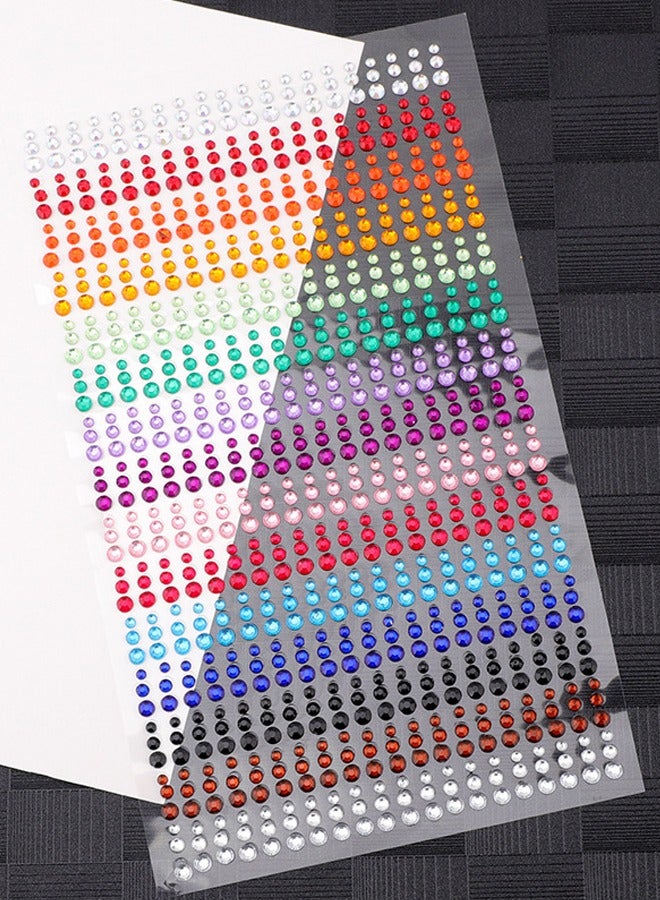 900 Piece15 Colors Face Stickers, Diamond Stickers, Crystal Stickers, Stage Makeup Acrylic Rhinestones, Children's DIY Decorations, Self-adhesive Gemstone Stickers, Colored Diamonds - Image 4