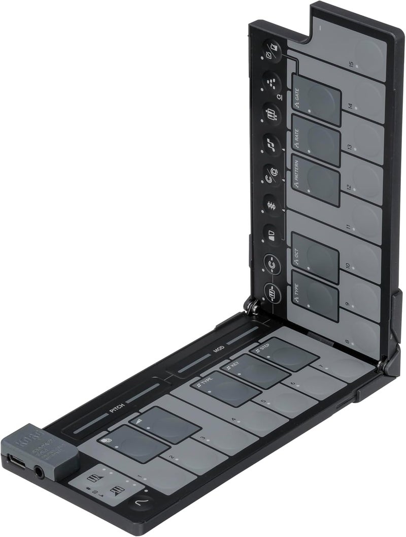 كورج كيبورد MIDI نانو كي فولد من كورج - لوحة مفاتيح قابلة للطي بـ 25 مفتاح مع USB-C و TRS-MIDI - أسود - Image 3