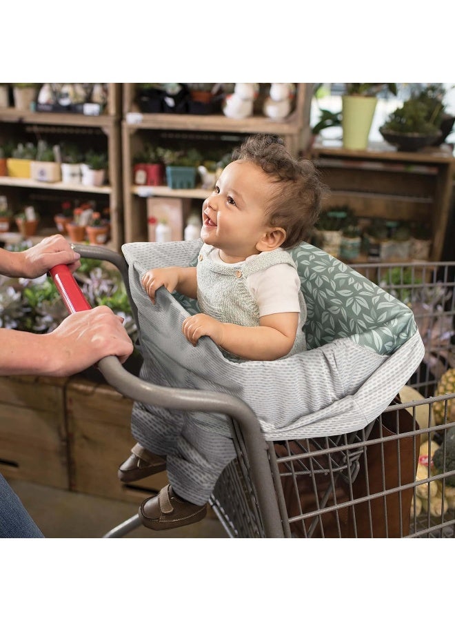 Boppy 4 and More Multi-use Cover | Green Leaves | Quick Drying UPF 50+ Knit Fabric and Breathable Mesh | Car Seat Canopy, Nursing Cover, Shopping Cart Cover, High Chair Cover and More - Image 5