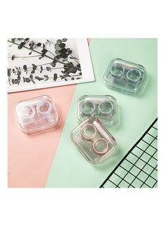 Generic 1 piece random color Transparent Tweezers Contact Lenses Case for Women Portable Contact Lens Box Container Travel Contact Lenses Case  - Image 1