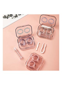 Generic 1 piece random color Transparent Tweezers Contact Lenses Case for Women Portable Contact Lens Box Container Travel Contact Lenses Case  - Image 4
