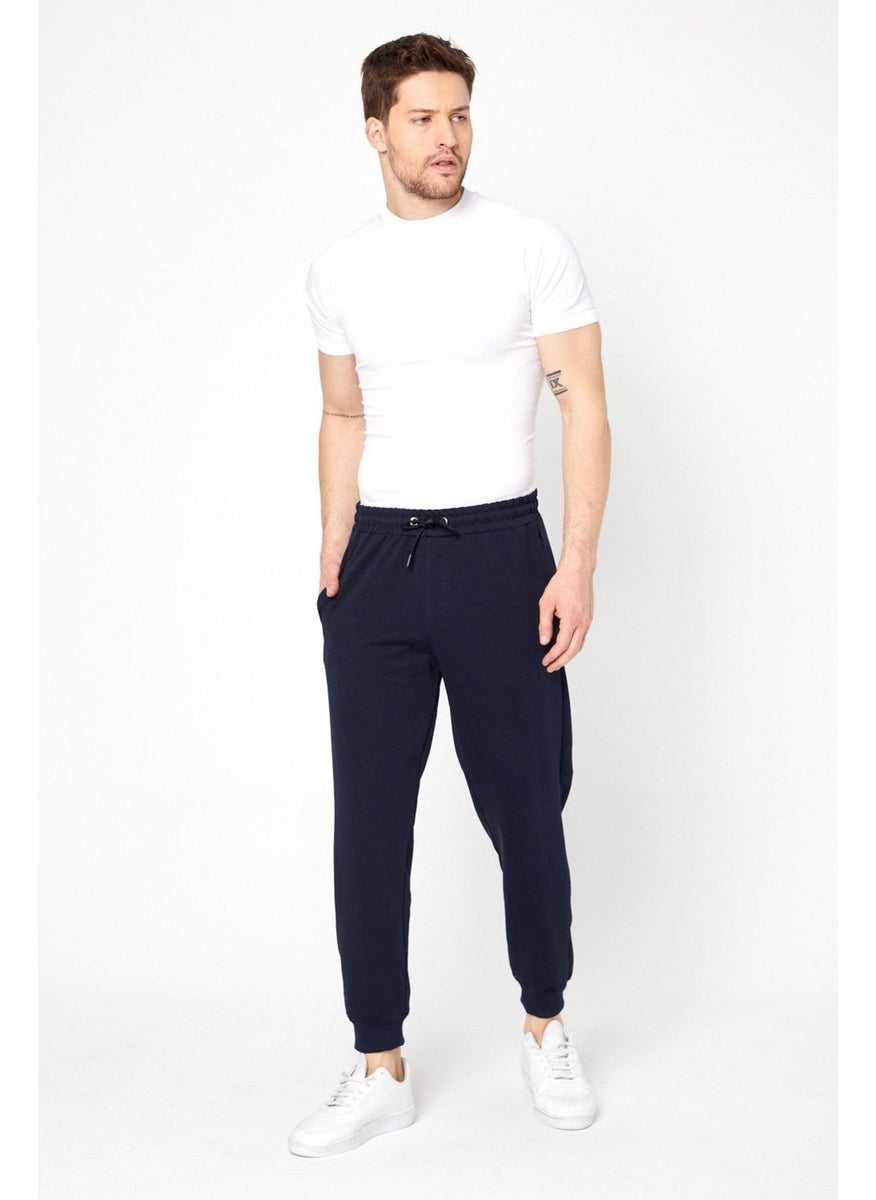 Odelon - Jogger Fit Men's Navy Blue Sweatpants - Image 1