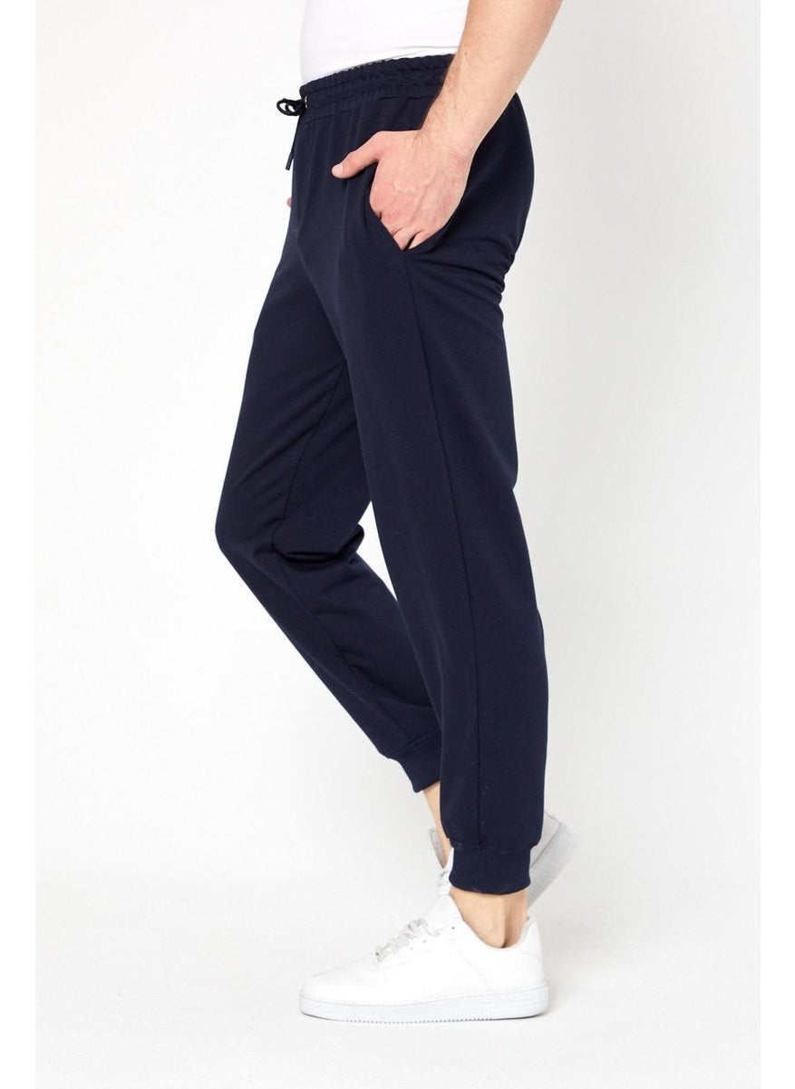 Odelon - Jogger Fit Men's Navy Blue Sweatpants - Image 1