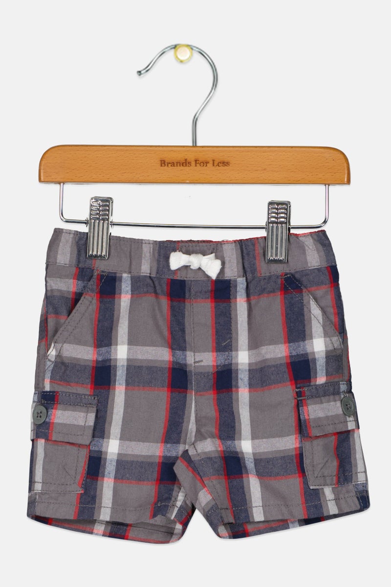 Levi's Toddlers Boy Checkered Cargo Shorts, Multicolor - Image 1