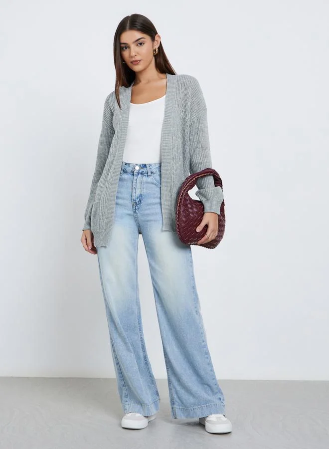 ستايلي كارديجان طويل مفتوح من الأمام